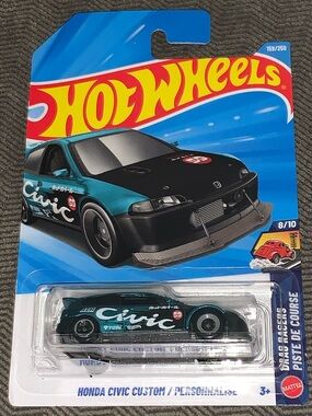 Hot Wheels Honda Civic Custom - Teal and Black
